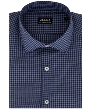 Blue and Navy Check Sport Shirt