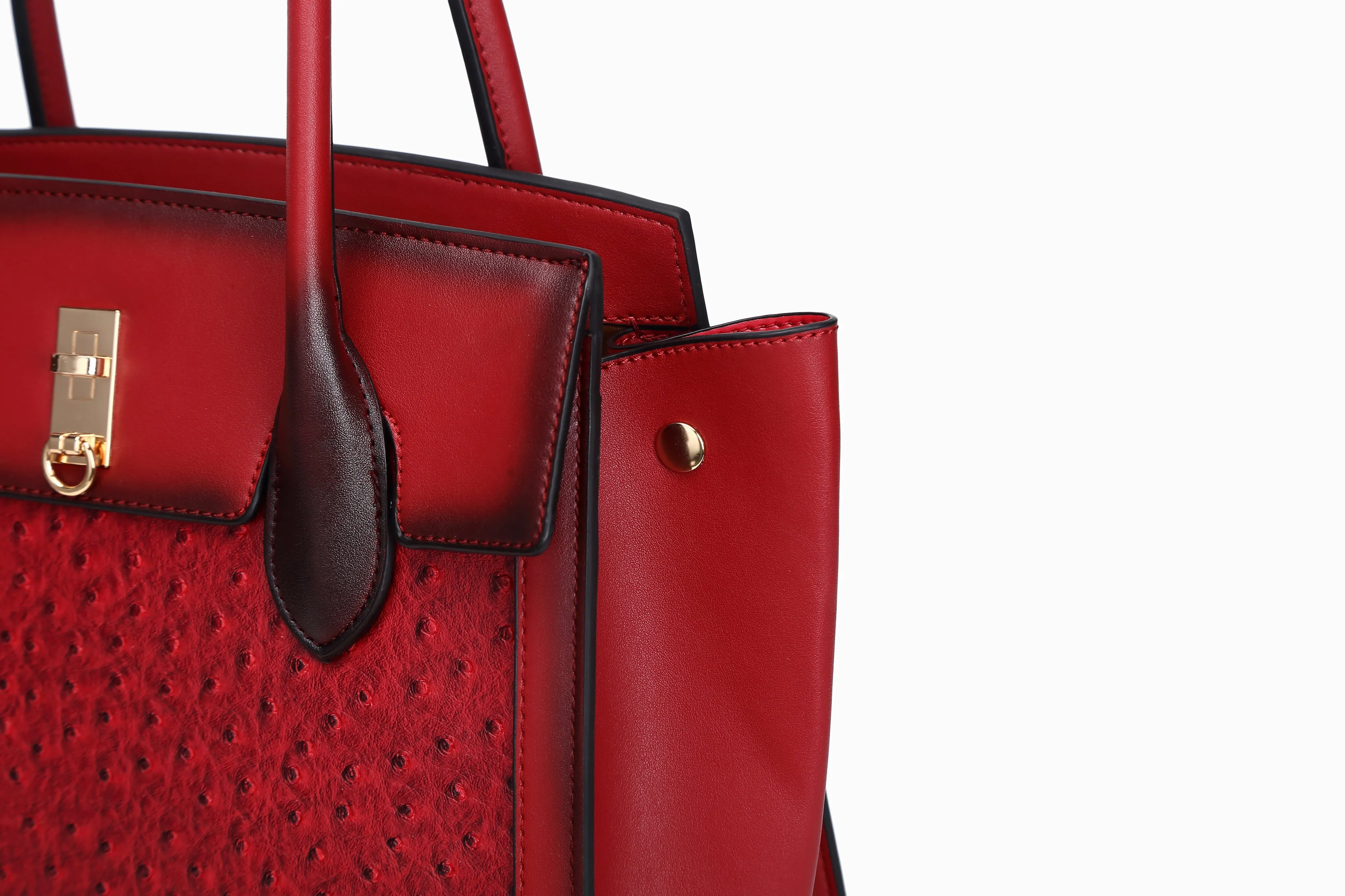Brangio Ostrich-Embossed Handbag
