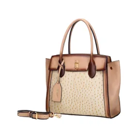 Brangio Ostrich-Embossed Handbag