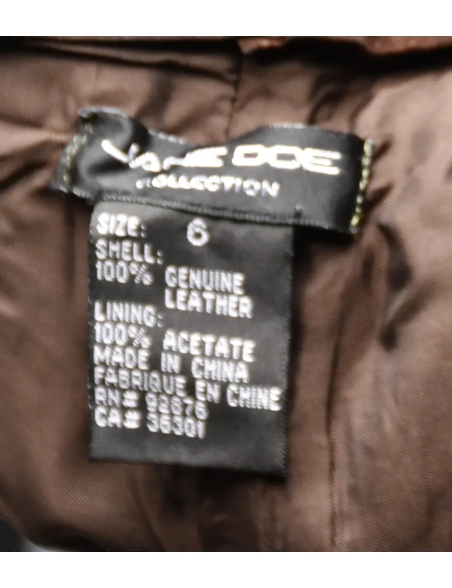 Dark Brown Suede Tapered Trousers - W25 L29