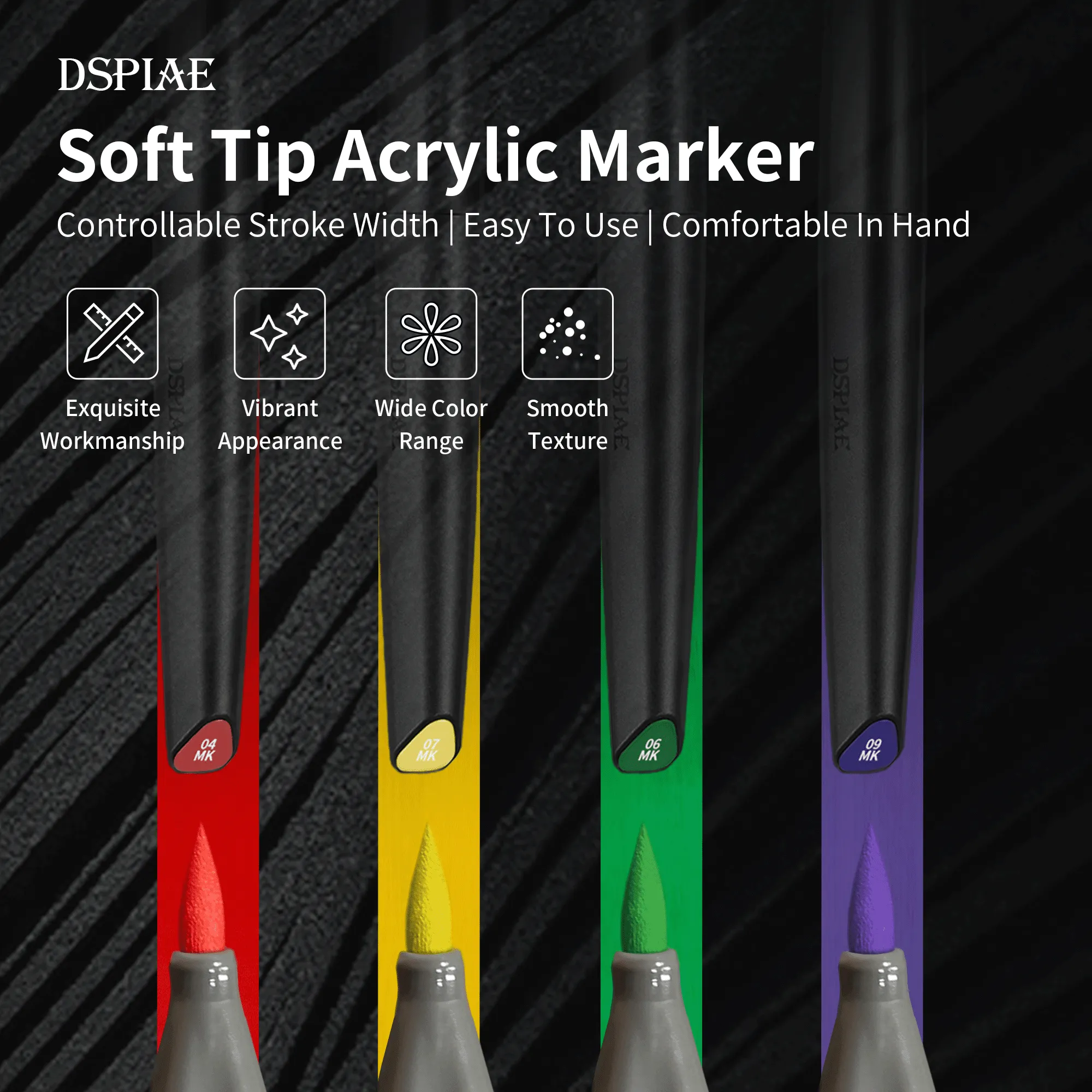 DSPIAE Soft Tip Marker Mecha Yellow MK-07