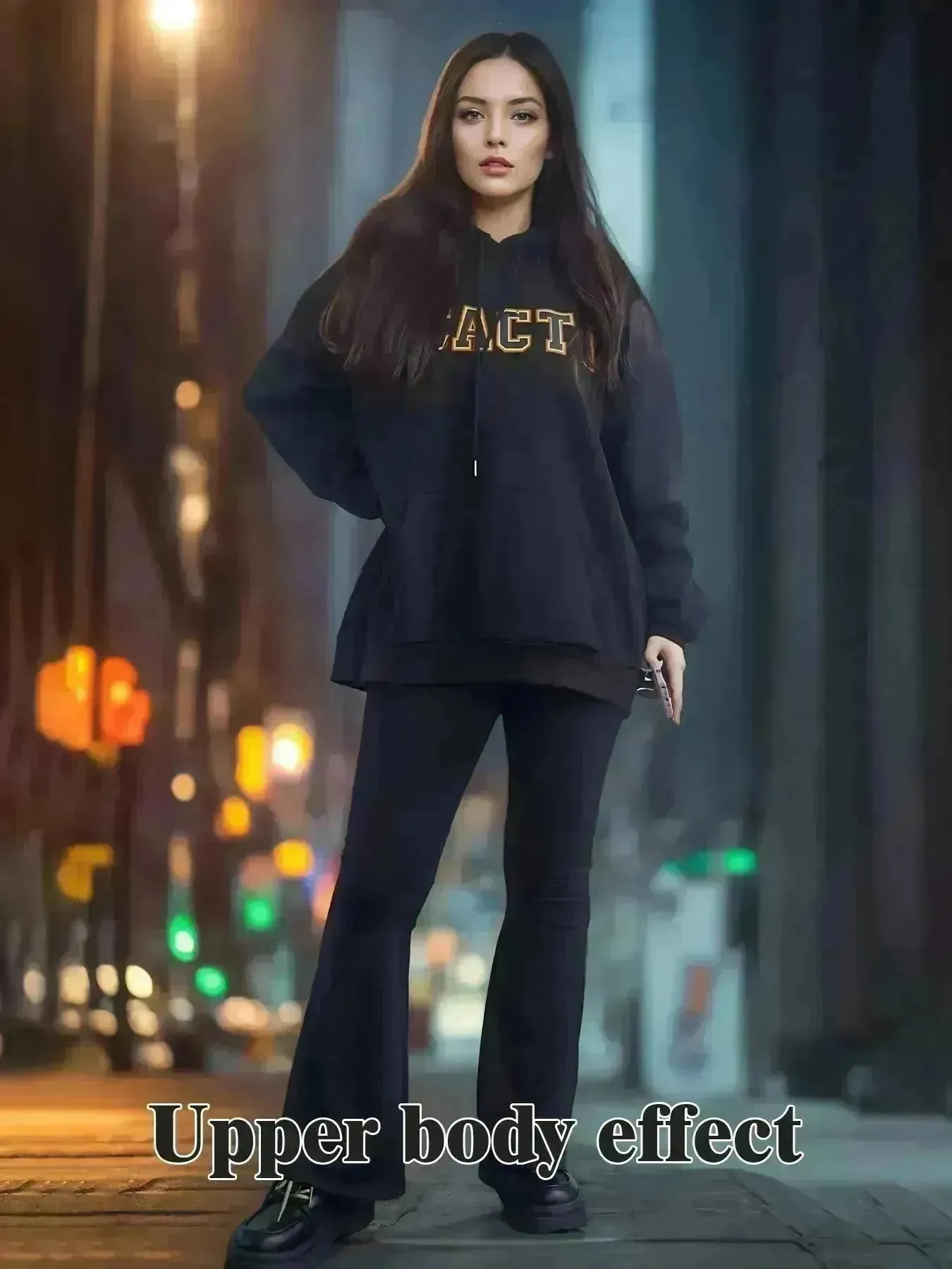 Fashionable Solid Color Long Sleeved Printed Unisex Hoodie