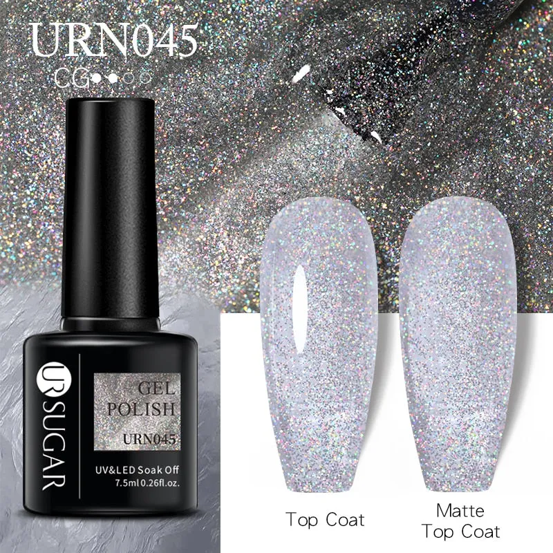 Wenkouban  Glitter Nail Gel Polish Color Glitter Sequins Shiny Gel Long Lasting Base Top Nail Art Varnish