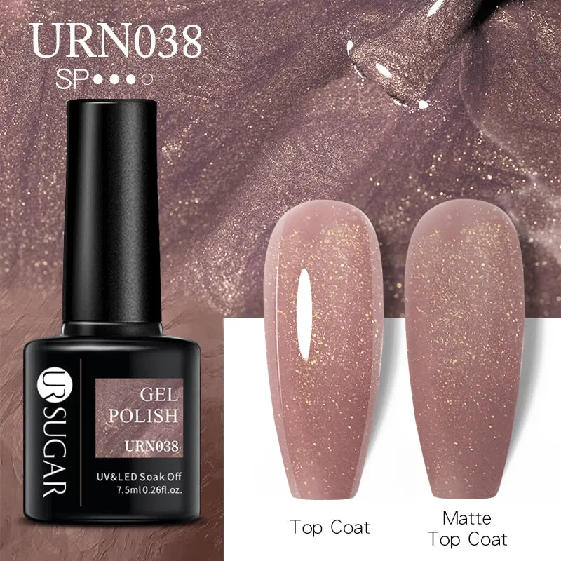 Wenkouban  Glitter Nail Gel Polish Color Glitter Sequins Shiny Gel Long Lasting Base Top Nail Art Varnish
